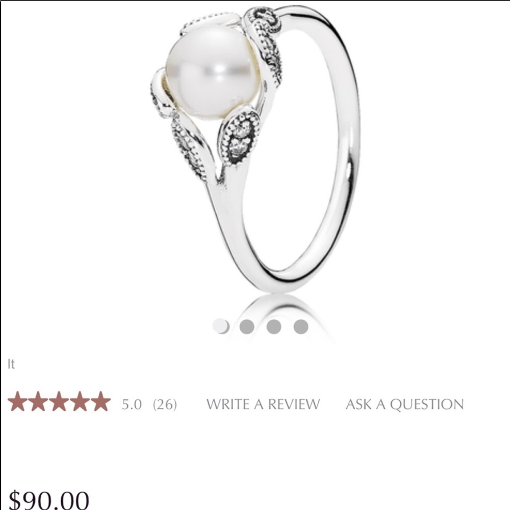 Pandora luminous leaves ring